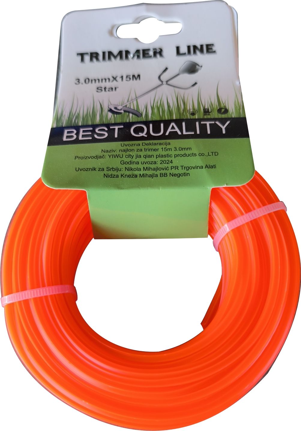Najlon za trimer zvezda 3.0mm 15m
